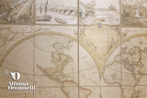 Alta Decorazione murale, mappa geografica