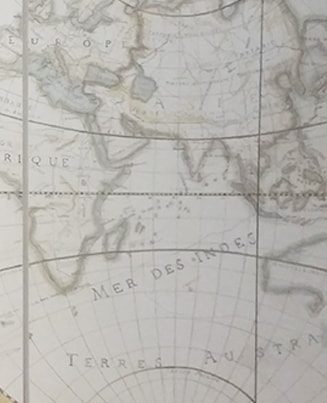 Alta decorazione murale, mappamondo