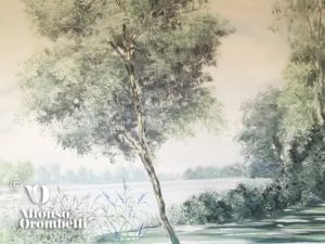 Alta decorazione, paesaggio sul Danubio