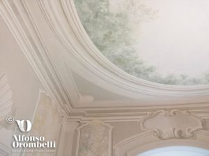 Alta Decorazione murale: conchiglia: ceiling: baroque ornament: baroque corner