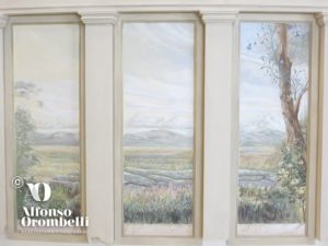 Veduta natura, alta decorazione murale