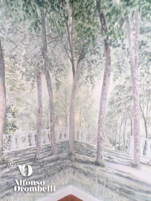 Alta decorazione murale: sala boschereccia