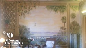 Alta Decorazione murale, paesaggio tropicale
